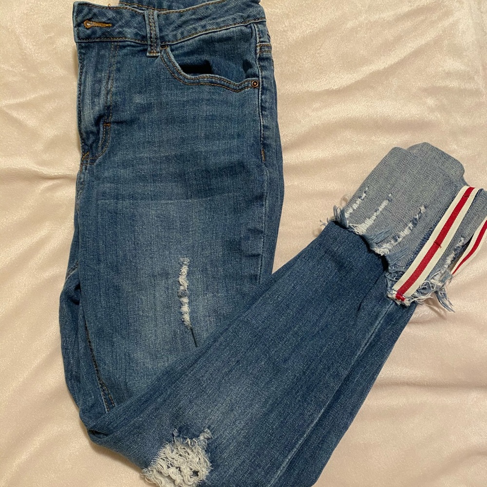 Encore Skinny Mid Rise Blue Jeans